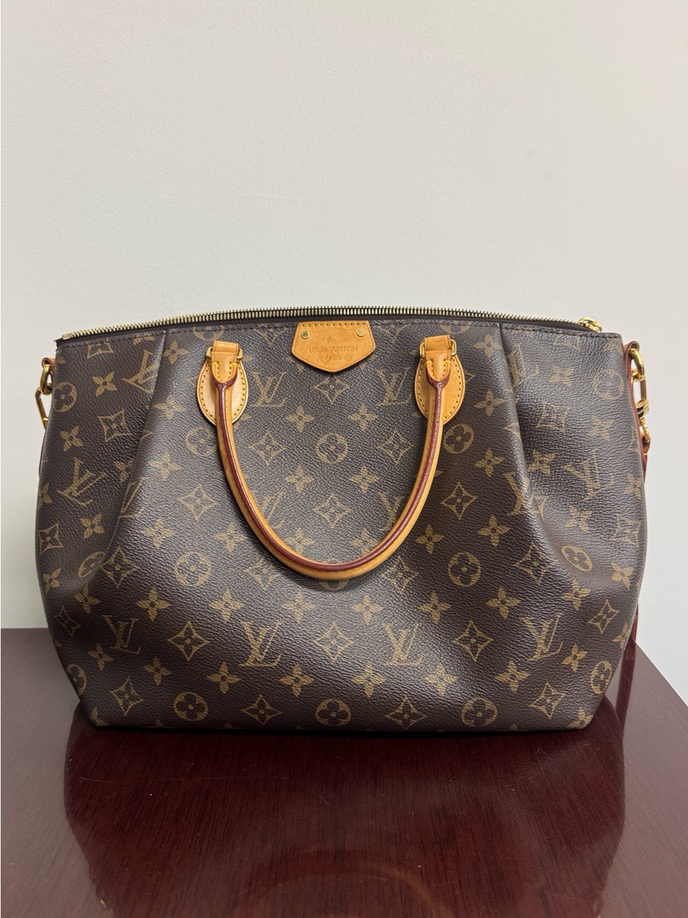 Louis Vuitton Turenne Monogram Canvas Satchel in Brown with Tan Trim - Picture 7 of 7